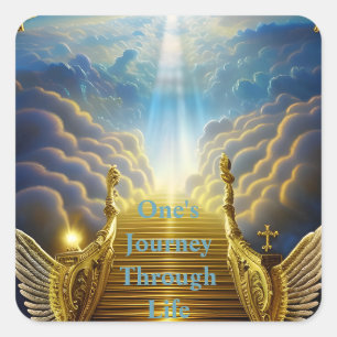 Sticker Carré Voyage à travers la vie