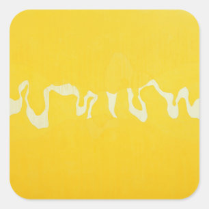 Sticker Carré Voyage jaune