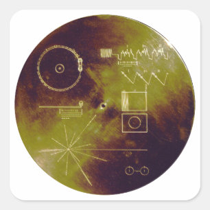 Sticker Carré Voyager 1 et 2 Golden Record Sons of Earth