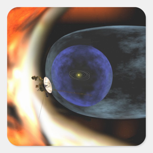 Sticker Carré Voyager 2 vaisseau spatial (Devant)