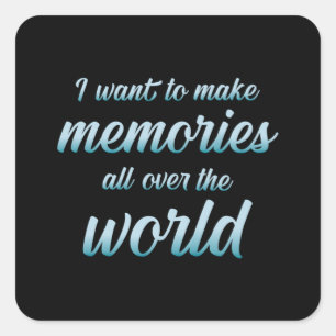 Sticker Carré Voyager Aventure Voyager Citations Citer Idée Cade