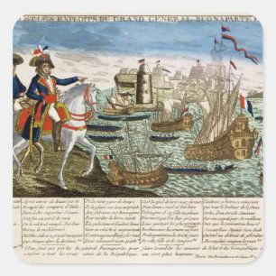 Sticker Carré Voyages et exploits du général Bonaparte 1798