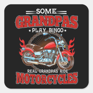 Sticker Carré Vraiment Grand-Pi Ride Motos Moto Lover