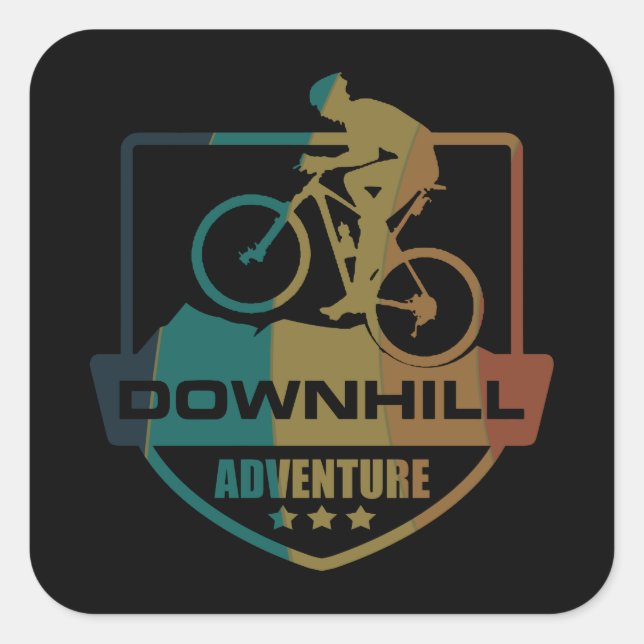 Sticker Carré VTT Downhill (Devant)