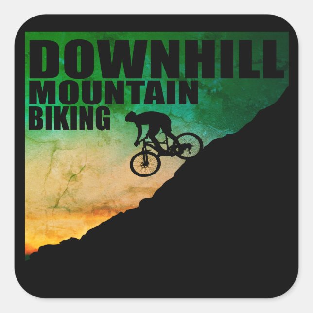 Sticker Carré VTT Downhill (Devant)