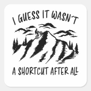 Sticker Carré VTT Vélo Vélo Amusant Vélo Cadeau