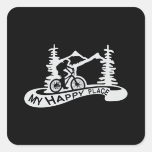 Sticker Carré VTT VTT Cadeau VTT VTT Downhill Vélo MTB