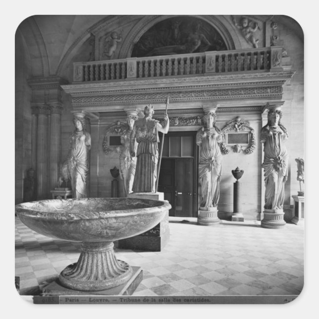 Sticker Carré Vue de Caryatids Tribune (Devant)