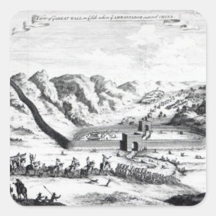 Sticker Carré Vue de la Grande Muraille sur le côté