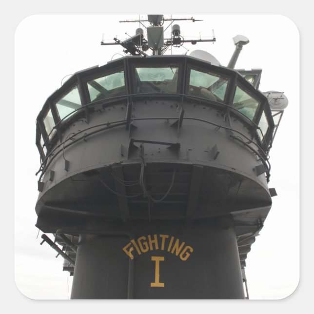 Sticker Carré Vue de la section avant de la superstructure (Devant)