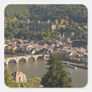 Sticker Carré Vue de l'Alte Brucke ou Vieux Pont