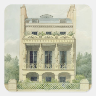 Sticker Carré Vue de l'avant arrière du hou de l'espoir de Henr