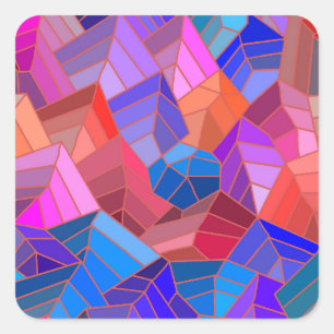 Sticker Carré Vue de montagnes fantastiques depuis le ciel