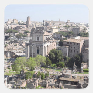 Sticker Carré Vue du Forum de Rome sur les Français