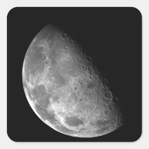 Sticker Carré Vue du pôle nord de la Lune