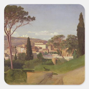 Sticker Carré Vue d'une villa romaine, 1844