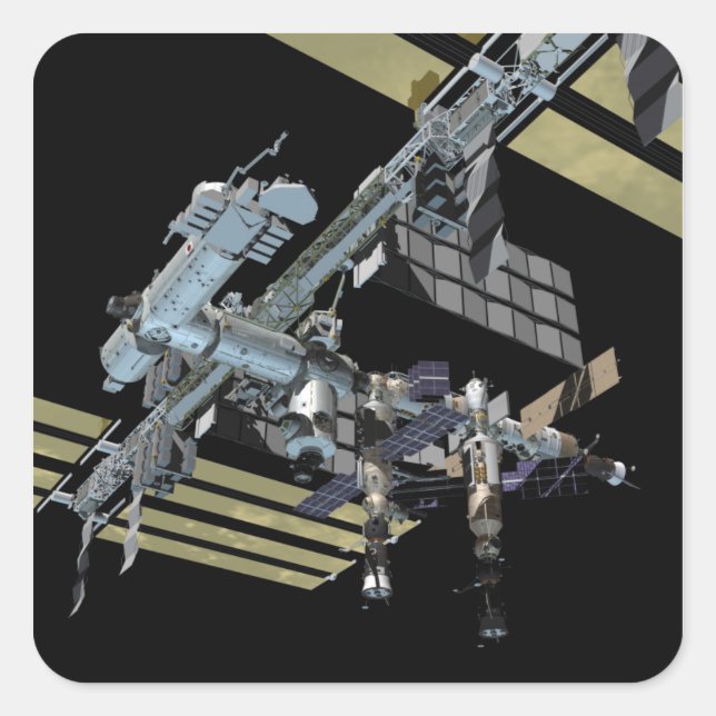 Sticker Carré Vue générée par ordinateur 13 (Devant)