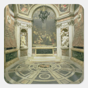 Sticker Carré Vue intérieure de la chapelle octogonale de Chigi