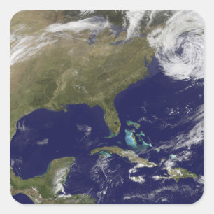 Sticker Carré Vue satellite de la côte Est des États-Unis