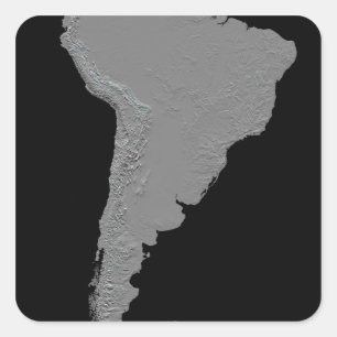 Sticker Carré Vue stéréoscopique de l'Amérique du Sud