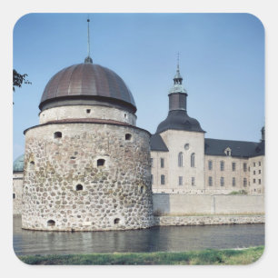 Sticker Carré Vue sur le château de Vadstena, construit en 1545