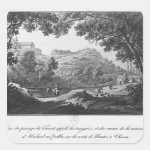 Sticker Carré Vue sur le torrent connu sous le nom de La Sangues