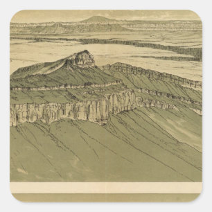 Sticker Carré Vues de la plate-forme de marbre de canyon