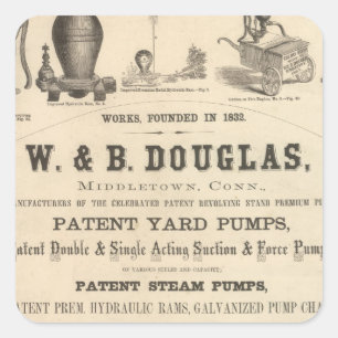 Sticker Carré W et B Douglas