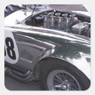 Sticker Carré WA, Seattle, automobile américaine classique. 2