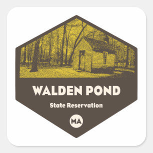 Sticker Carré Walden Pond State Reservation Massachusetts