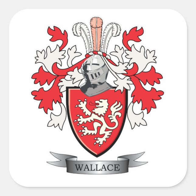 Sticker Carré Wallace Family Crest Armoiries (Devant)