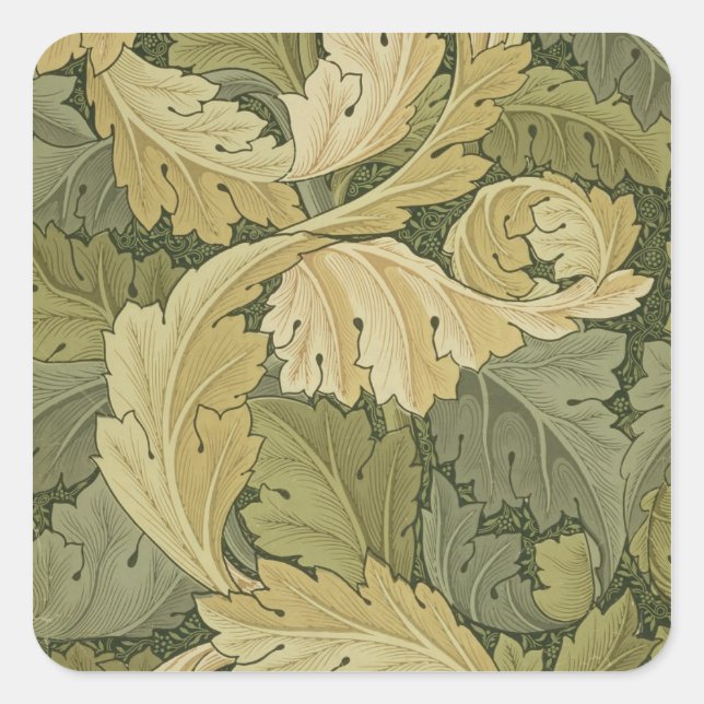 Sticker Carré Wallpaper design with Acanthus/Woodland colours, 1 (Devant)