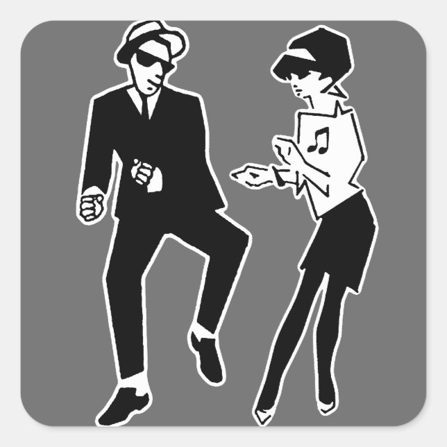 Sticker Carré Walt Jabsco et Betty Beat II (Devant)