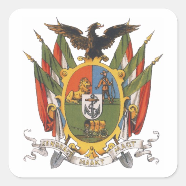 Sticker Carré Wapen transvaal (Devant)