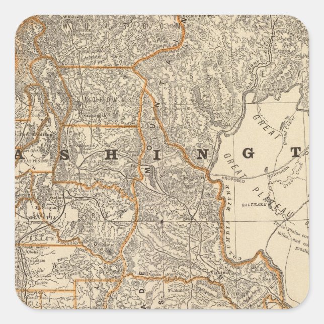 Sticker Carré Washington 2 (Devant)