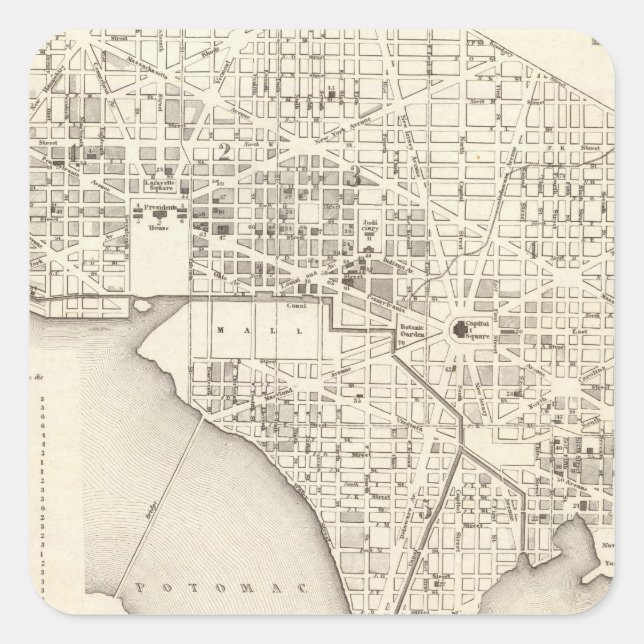 Sticker Carré Washington 4 (Devant)