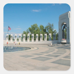 Sticker Carré Washington, DC, Mémorial national de la Seconde Gu
