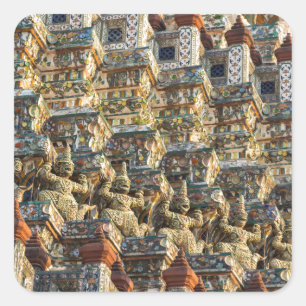 Sticker Carré Wat Arun temple à Bangkok Thaïlande