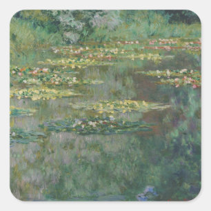 Sticker Carré Water Lily Pond Monet 1904