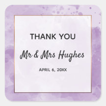 Watercolor Lavender mariage merci