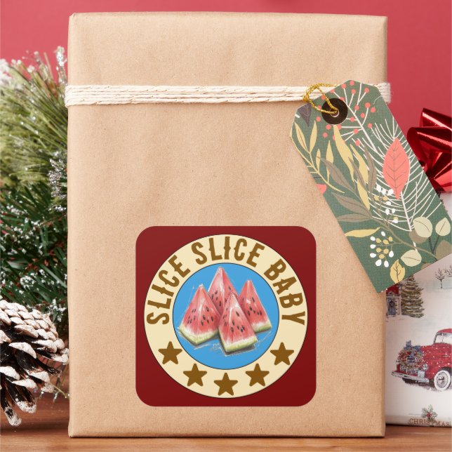 Sticker Carré watermelon (vacances)