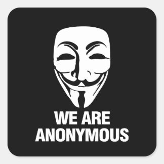 STICKER CARRÉ WE ARE ANONYMOUS