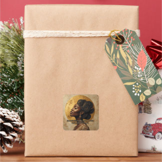 Sticker Carré Wealth and Luxury Mindset Inspirational Print