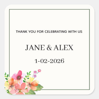 STICKER CARRÉ WEDDING FAVORS, PERSONALISED WEDDING FAVORS
