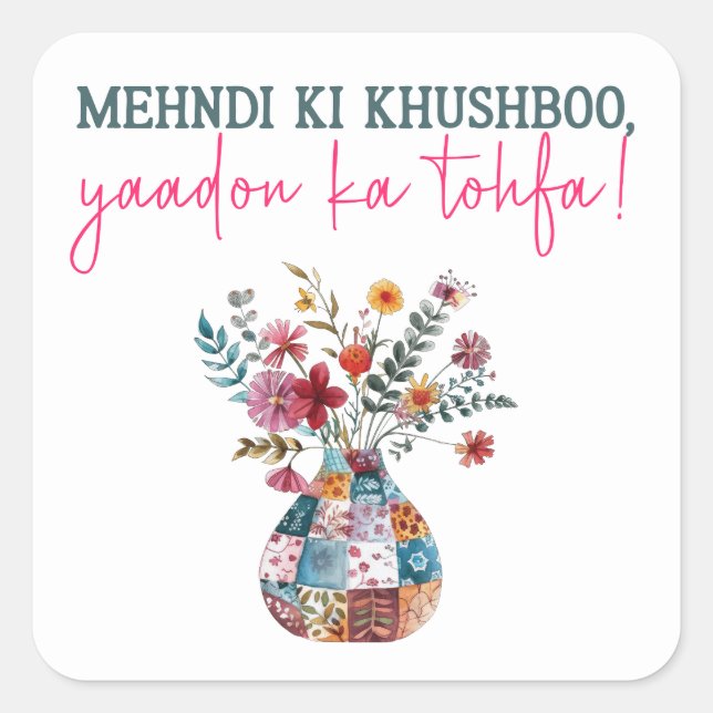 Sticker Carré wedding gift bag (Devant)