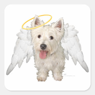 Sticker Carré Westie Guardian Angels
