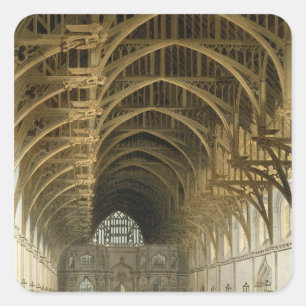 Sticker Carré Westminster Hall, gravé par J. Bluck pub