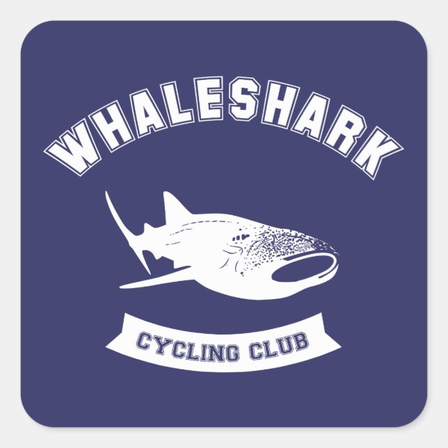 Sticker Carré Whaleshark Cycling Club (Devant)