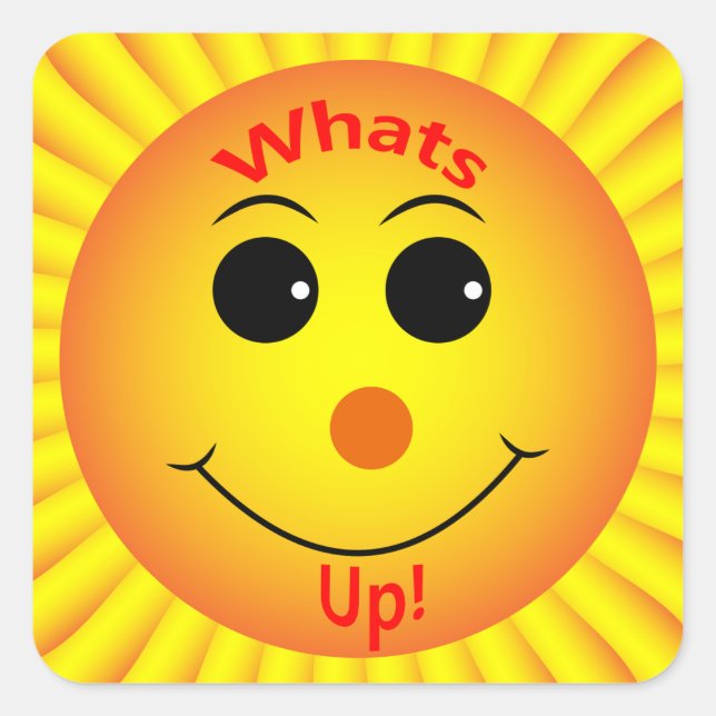 Sticker Carré Whats Up ! (Devant)