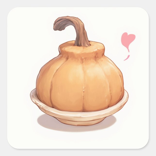 Sticker Carré Whimsical Pastel Art (Devant)